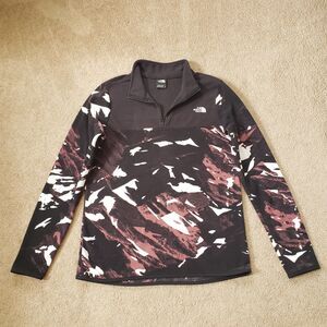 The North Face Printed TKA Glacier Pattern 1/4 Zip Fleece Pullover Women's Med